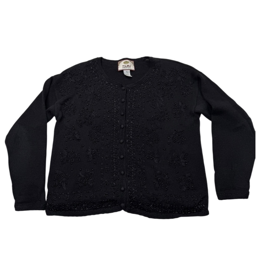Tiara International Vintage Knit Cardigan Sweater